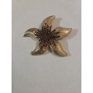 Vintage Gold Tone Starfish Brooch
